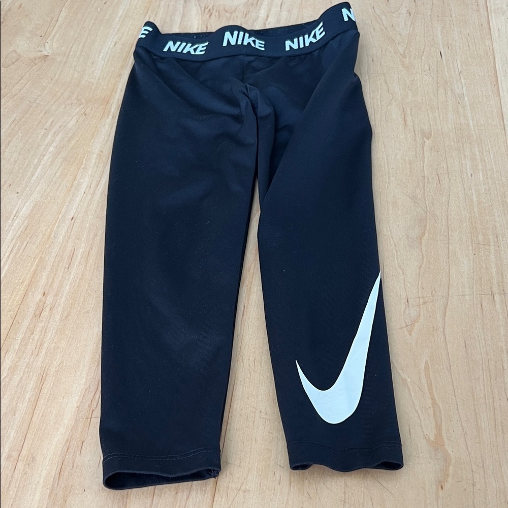 Nike Black Leggings with White Logo